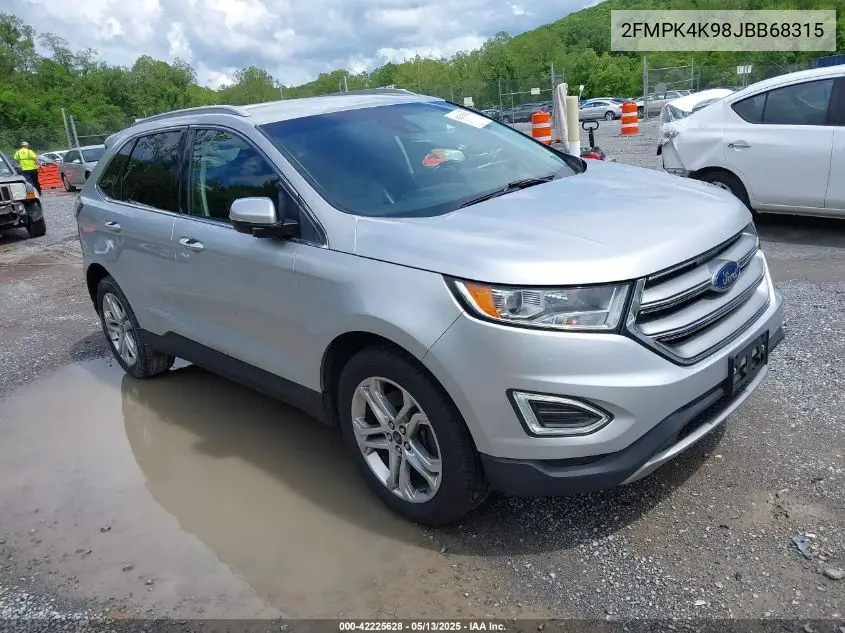2018 Ford Edge Titanium VIN: 2FMPK4K98JBB68315 Lot: 42225628