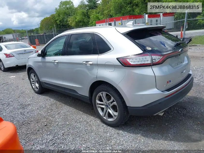 2018 Ford Edge Titanium VIN: 2FMPK4K98JBB68315 Lot: 42225628