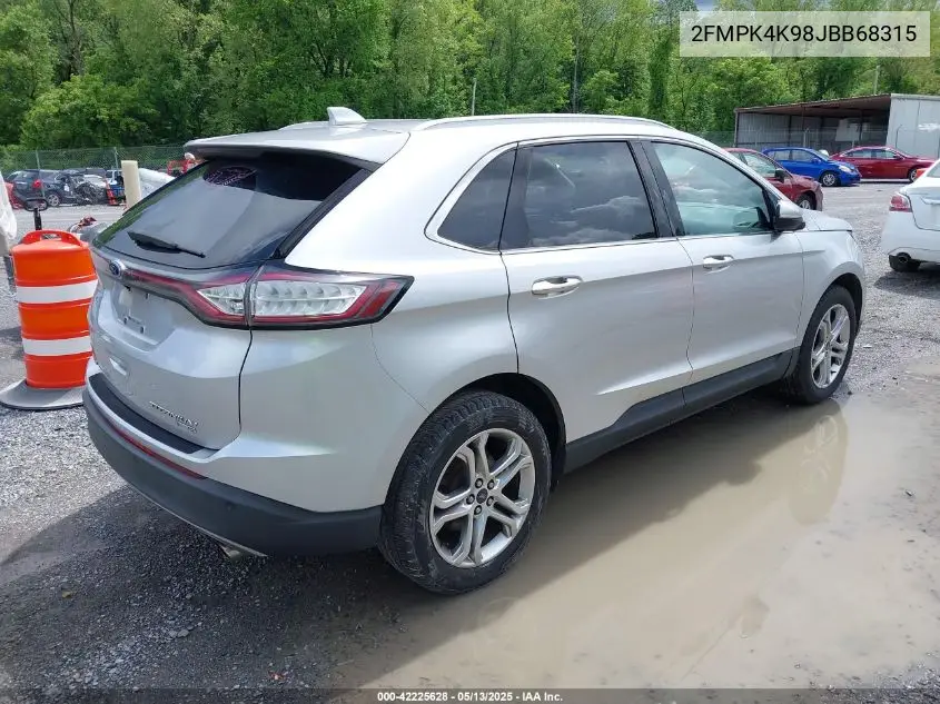 2018 Ford Edge Titanium VIN: 2FMPK4K98JBB68315 Lot: 42225628