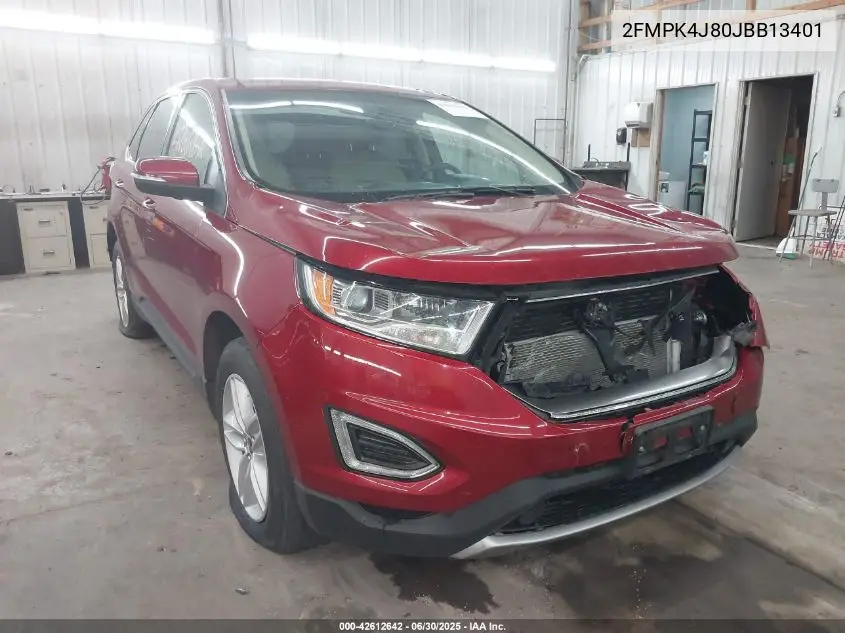 2018 Ford Edge Sel VIN: 2FMPK4J80JBB13401 Lot: 42612642