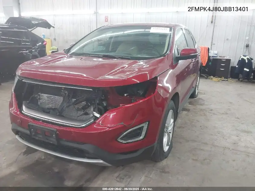2018 Ford Edge Sel VIN: 2FMPK4J80JBB13401 Lot: 42612642