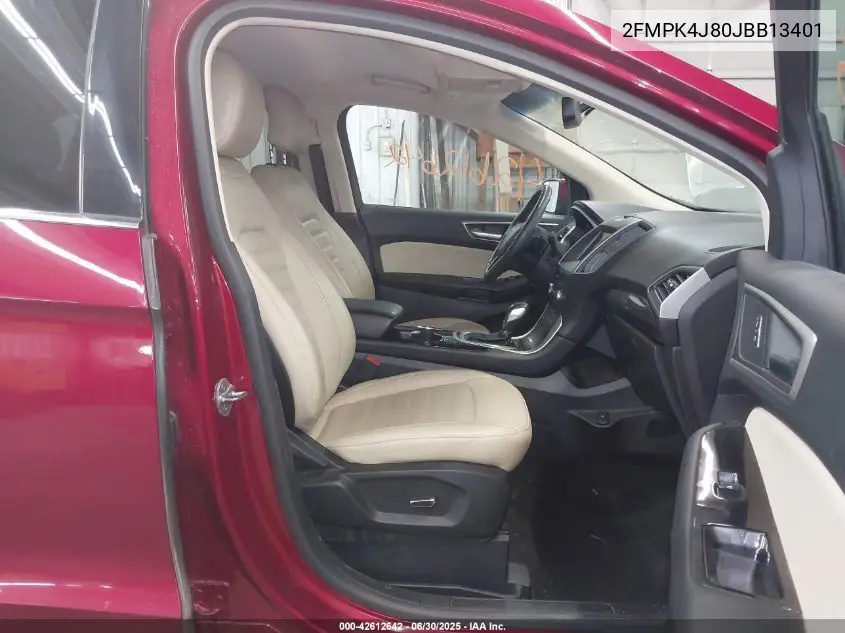 2018 Ford Edge Sel VIN: 2FMPK4J80JBB13401 Lot: 42612642
