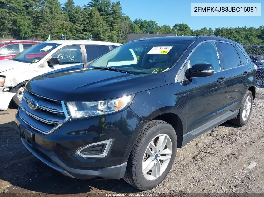 2018 Ford Edge Sel VIN: 2FMPK4J88JBC16081 Lot: 42622207