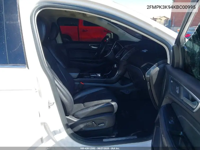 2019 Ford Edge Titanium VIN: 2FMPK3K94KBC00995 Lot: 42612392