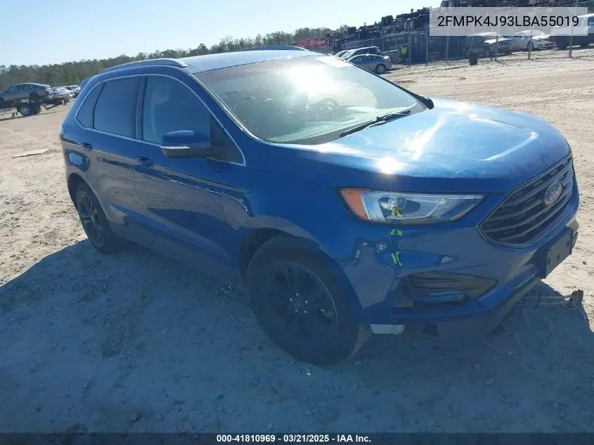 2020 Ford Edge Sel VIN: 2FMPK4J93LBA55019 Lot: 41810969