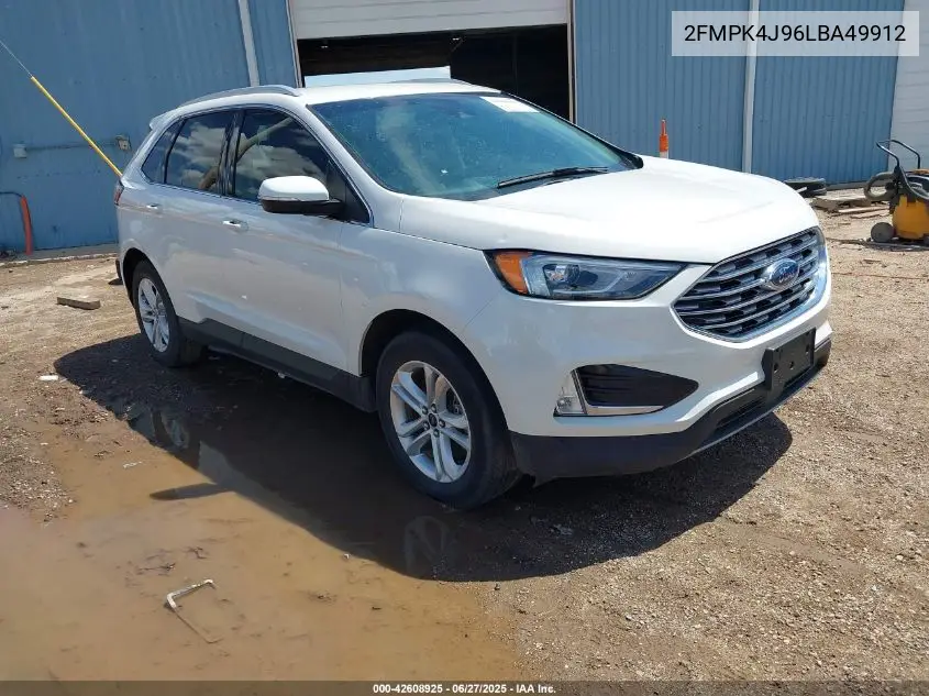 2020 Ford Edge Sel VIN: 2FMPK4J96LBA49912 Lot: 42608925