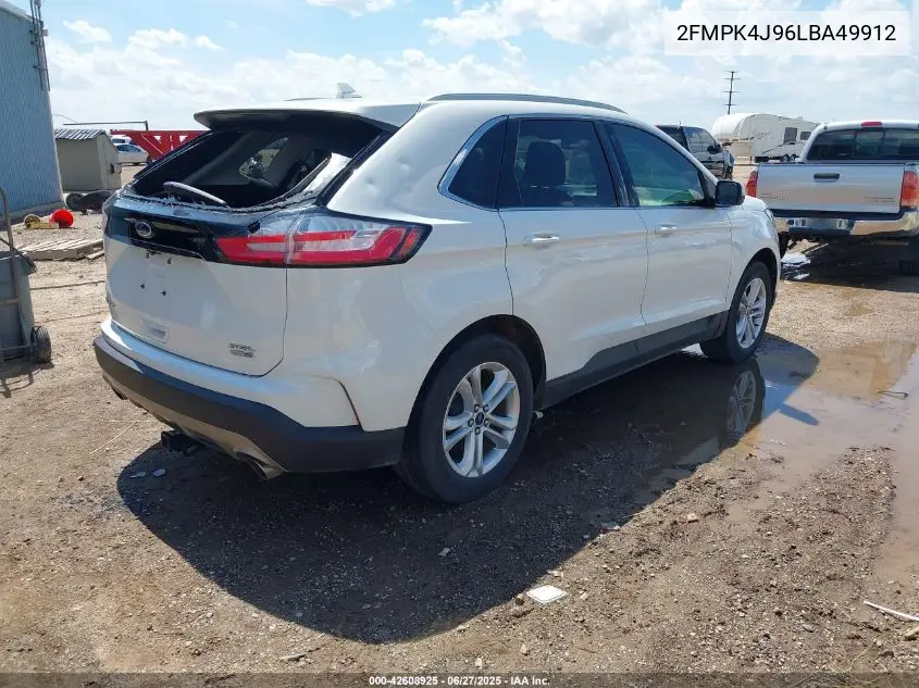 2020 Ford Edge Sel VIN: 2FMPK4J96LBA49912 Lot: 42608925
