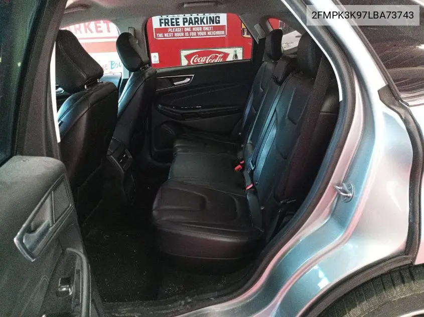 2020 Ford Edge Titanium VIN: 2FMPK3K97LBA73743 Lot: 42624964