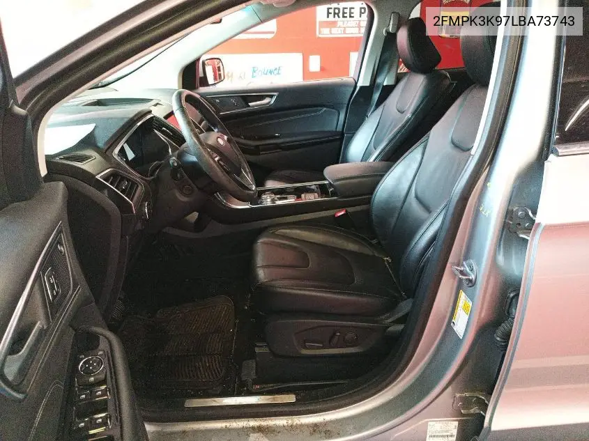 2020 Ford Edge Titanium VIN: 2FMPK3K97LBA73743 Lot: 42624964