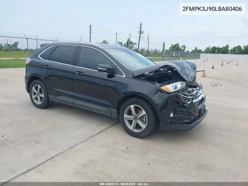 2020 Ford Edge Sel VIN: 2FMPK3J90LBA80406 Lot: 42628110