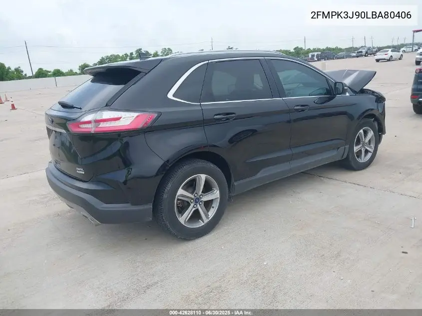 2020 Ford Edge Sel VIN: 2FMPK3J90LBA80406 Lot: 42628110