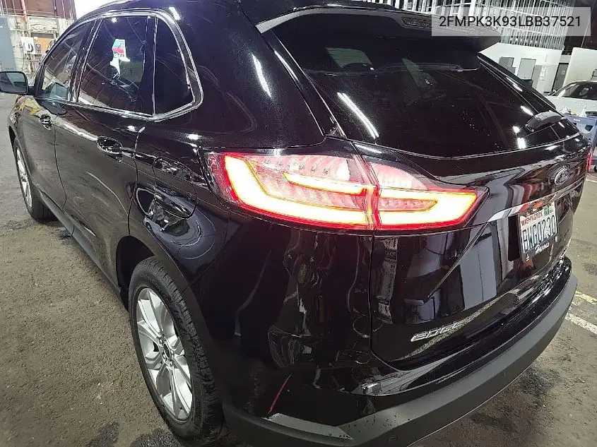 2020 Ford Edge Titanium VIN: 2FMPK3K93LBB37521 Lot: 42631302