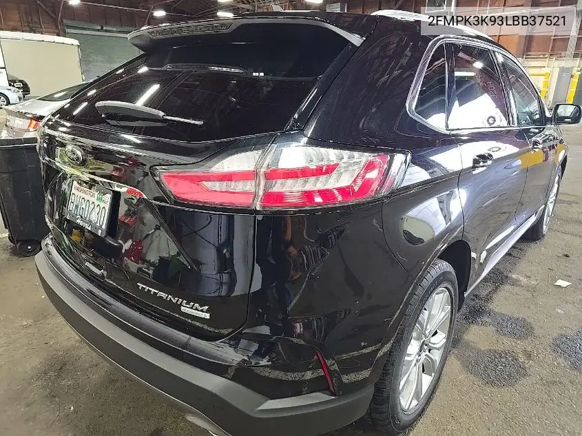 2020 Ford Edge Titanium VIN: 2FMPK3K93LBB37521 Lot: 42631302