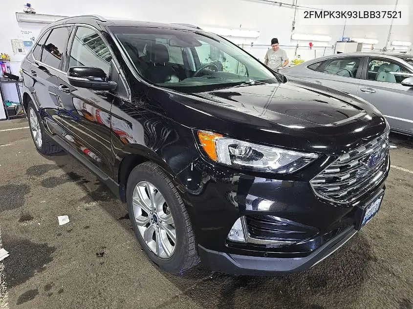 2020 Ford Edge Titanium VIN: 2FMPK3K93LBB37521 Lot: 42631302
