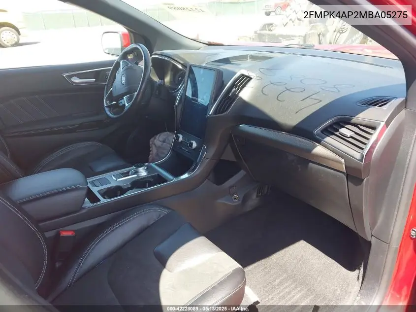 2021 Ford Edge St VIN: 2FMPK4AP2MBA05275 Lot: 42228089