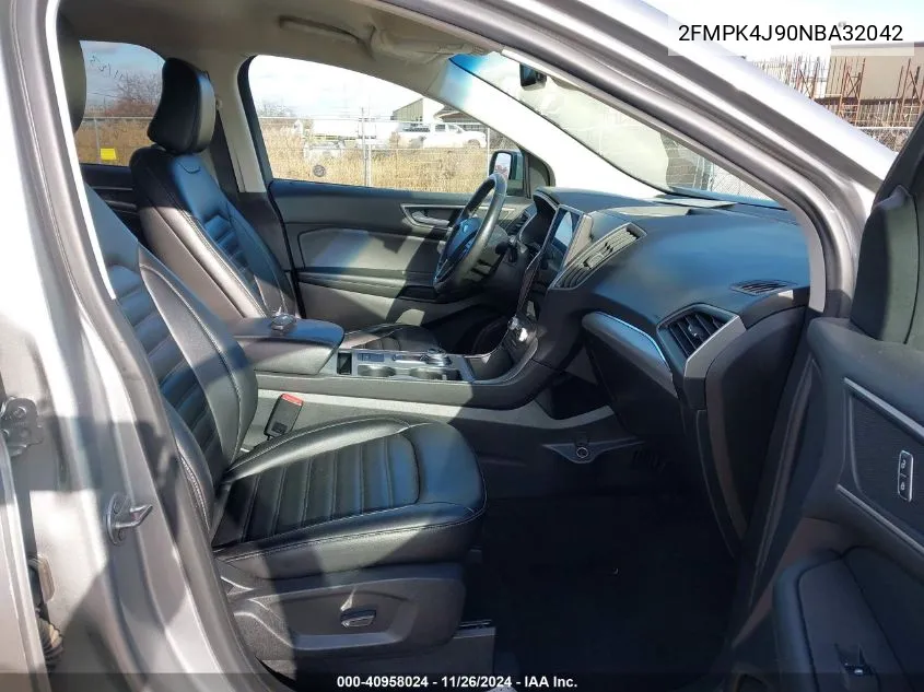 2022 Ford Edge Sel VIN: 2FMPK4J90NBA32042 Lot: 40958024
