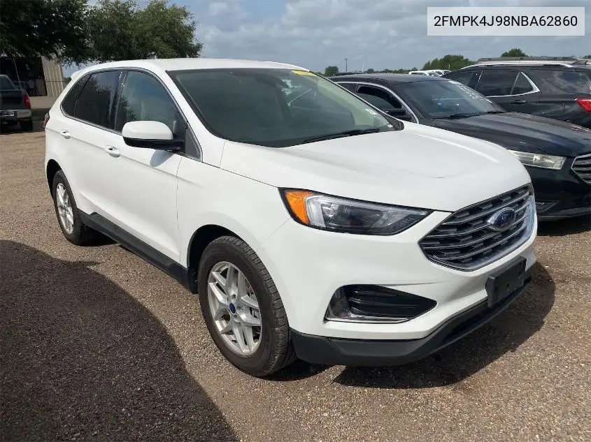 2022 Ford Edge Sel VIN: 2FMPK4J98NBA62860 Lot: 42268600