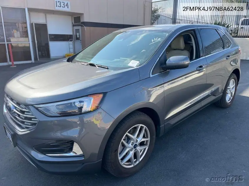 2022 Ford Edge Sel VIN: 2FMPK4J97NBA62428 Lot: 42273195