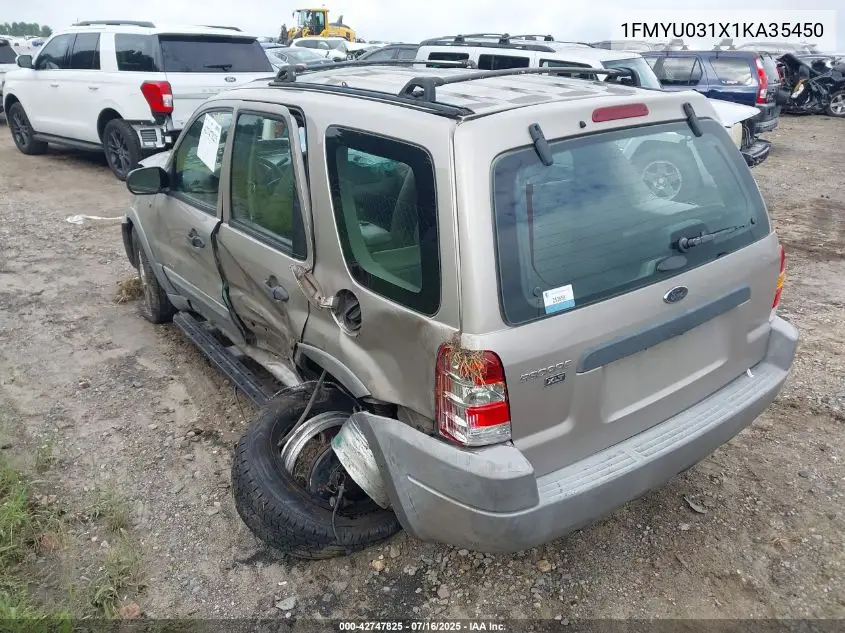 2001 Ford Escape Xlt VIN: 1FMYU031X1KA35450 Lot: 42747825