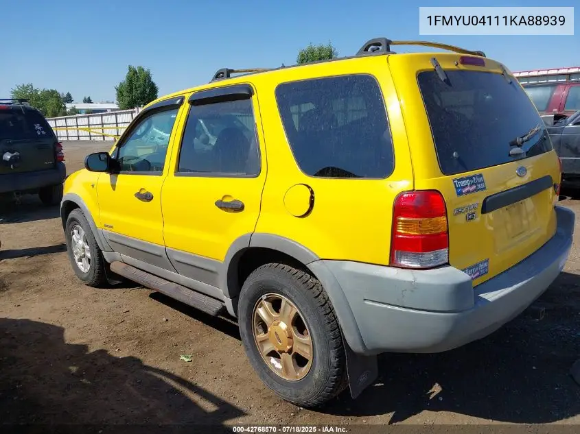 2001 Ford Escape Xlt VIN: 1FMYU04111KA88939 Lot: 42768570