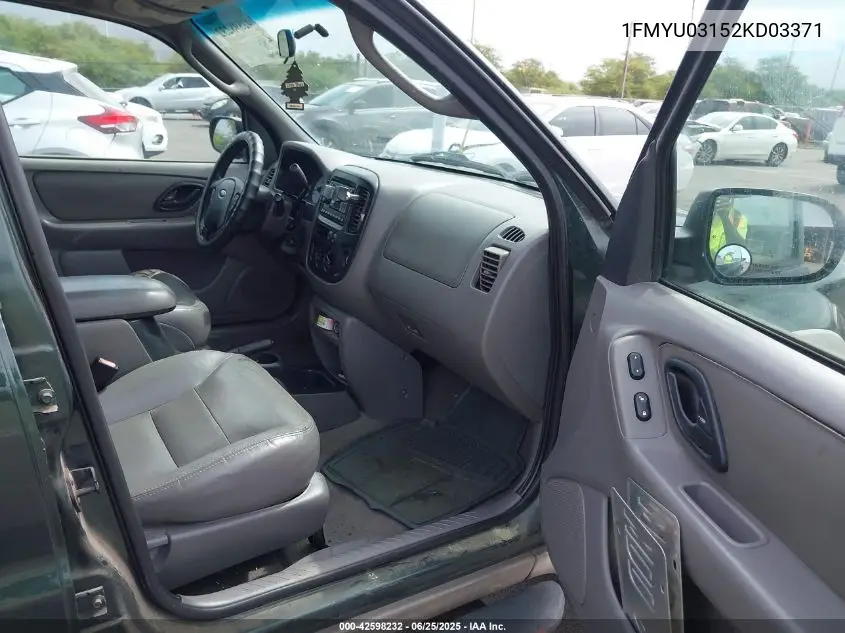 2002 Ford Escape Xlt VIN: 1FMYU03152KD03371 Lot: 42598232