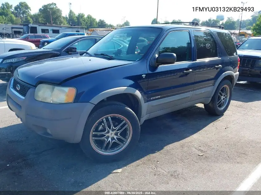 2002 Ford Escape Xlt VIN: 1FMYU03132KB29493 Lot: 42607560