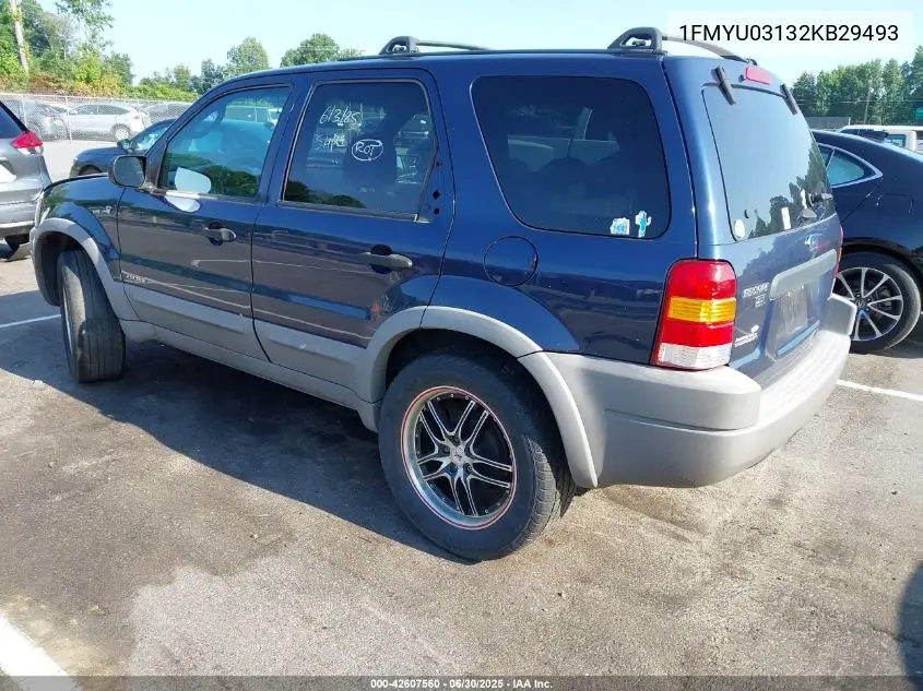2002 Ford Escape Xlt VIN: 1FMYU03132KB29493 Lot: 42607560