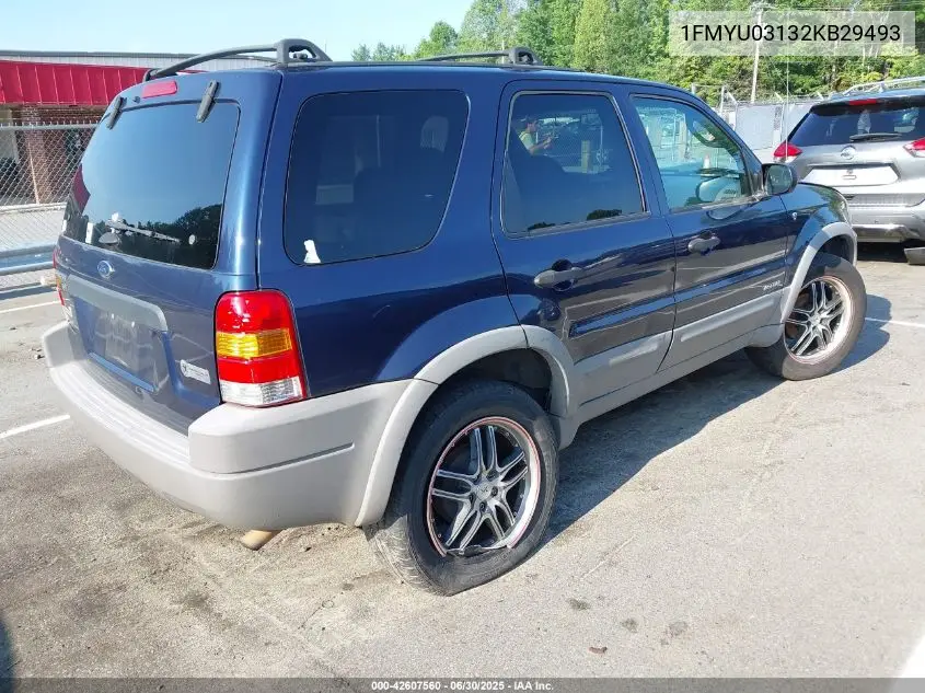 2002 Ford Escape Xlt VIN: 1FMYU03132KB29493 Lot: 42607560