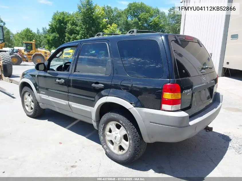 2002 Ford Escape Xlt VIN: 1FMYU04112KB52866 Lot: 42758848