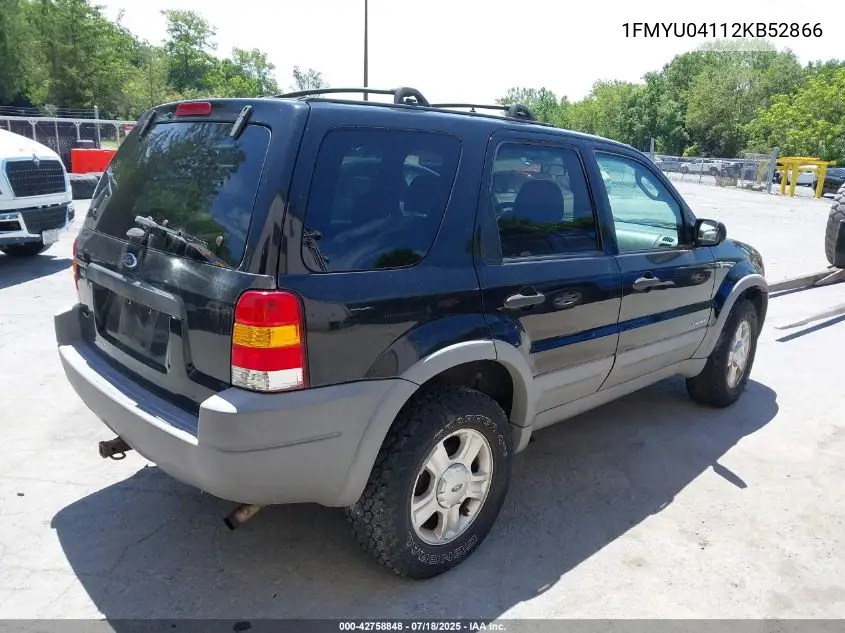 2002 Ford Escape Xlt VIN: 1FMYU04112KB52866 Lot: 42758848