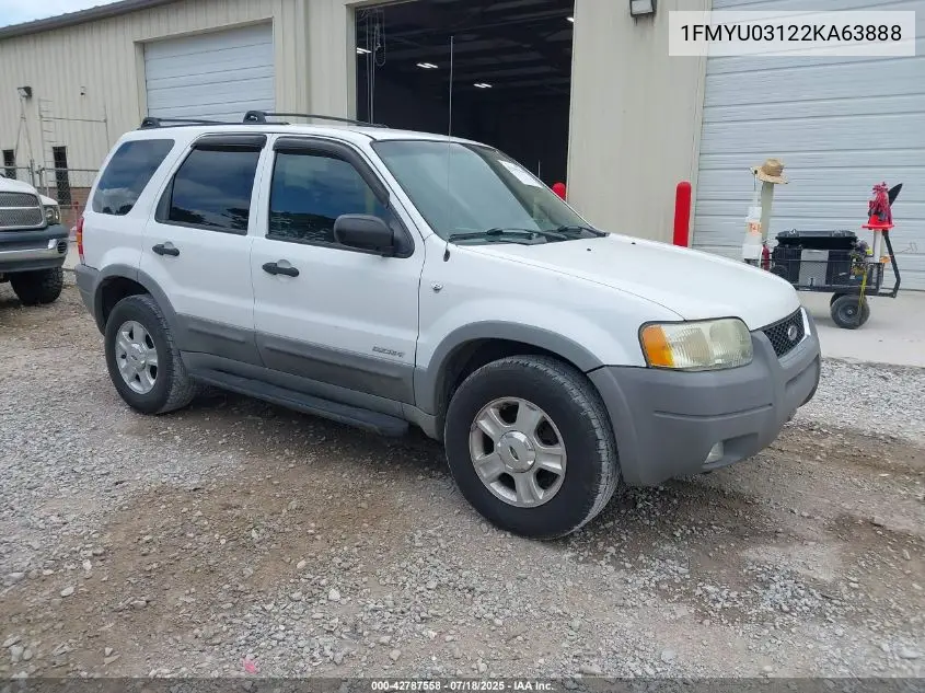 2002 Ford Escape Xlt/Xlt Choice 2 VIN: 1FMYU03122KA63888 Lot: 42787558
