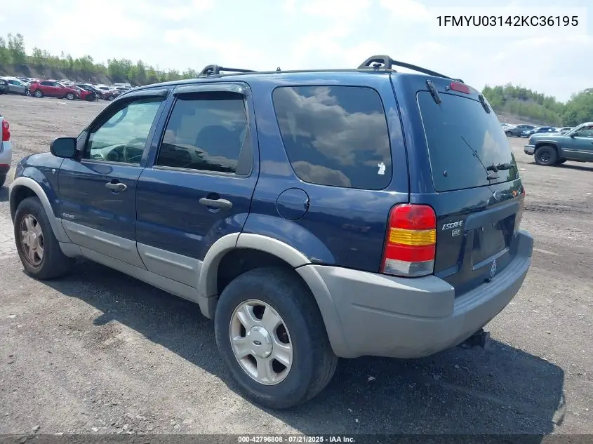 2002 Ford Escape Xlt/Xlt Choice 2 VIN: 1FMYU03142KC36195 Lot: 42796808