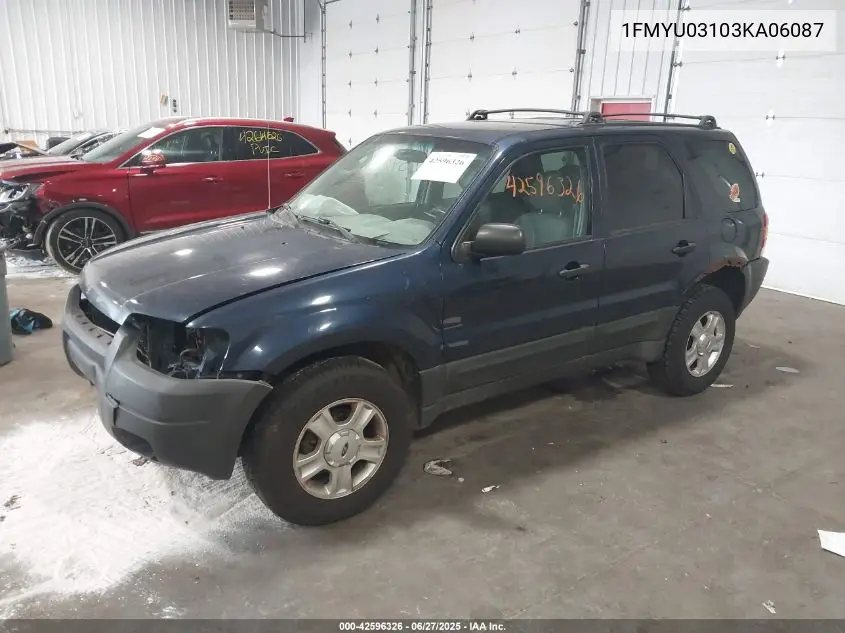 2003 Ford Escape Xlt VIN: 1FMYU03103KA06087 Lot: 42596326