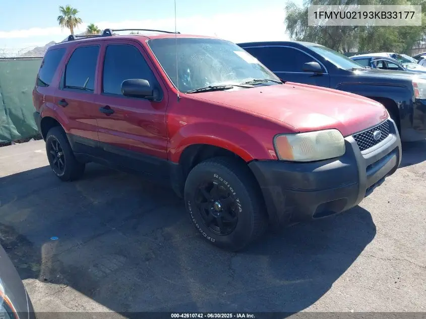 2003 Ford Escape Xls VIN: 1FMYU02193KB33177 Lot: 42610742