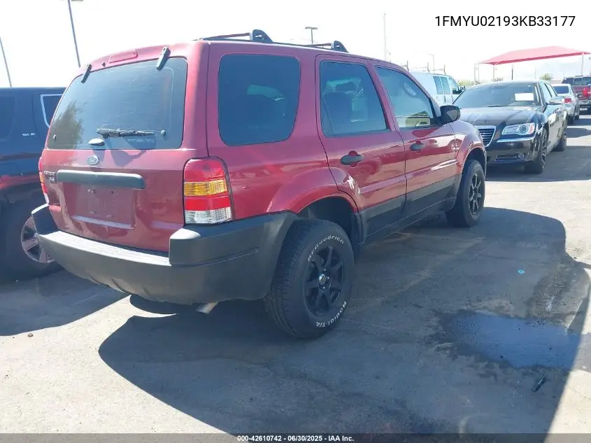 2003 Ford Escape Xls VIN: 1FMYU02193KB33177 Lot: 42610742