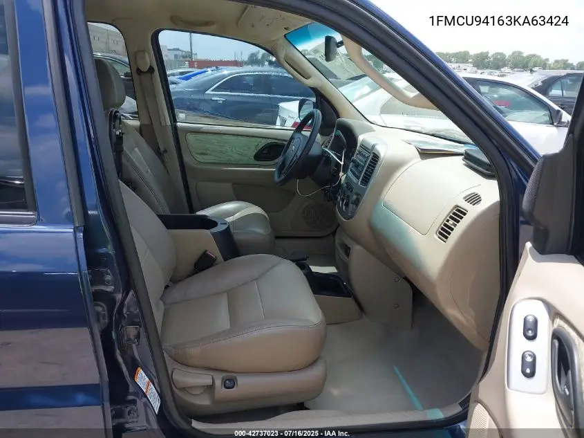 2003 Ford Escape Limited VIN: 1FMCU94163KA63424 Lot: 42737023