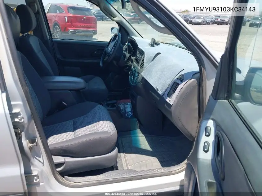 2003 Ford Escape Xlt VIN: 1FMYU93103KC34143 Lot: 42744183