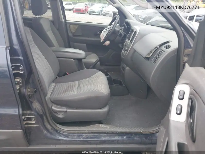2003 Ford Escape Xlt VIN: 1FMYU93143KD76771 Lot: 42744508