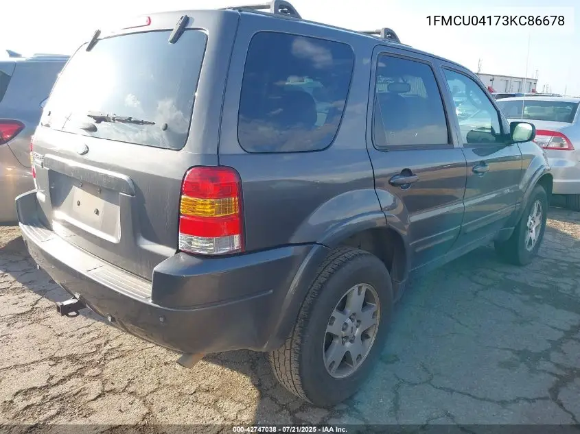 2003 Ford Escape Limited VIN: 1FMCU04173KC86678 Lot: 42747038