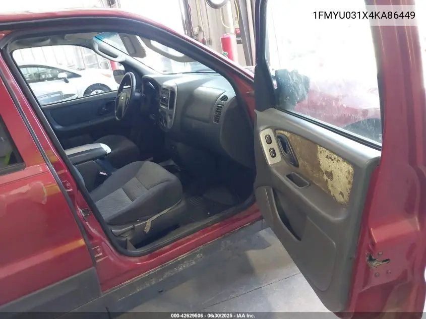 2004 Ford Escape Xlt VIN: 1FMYU031X4KA86449 Lot: 42629506