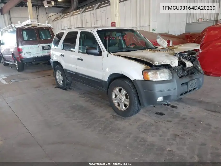 2004 Ford Escape Xlt VIN: 1FMCU93164DA20239 Lot: 42761402