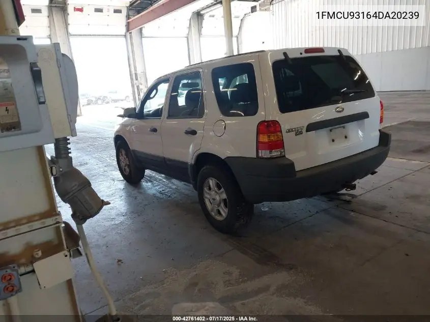 2004 Ford Escape Xlt VIN: 1FMCU93164DA20239 Lot: 42761402
