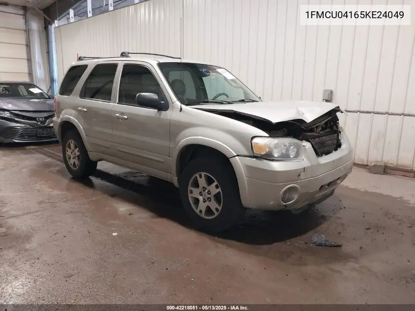 2005 Ford Escape Limited VIN: 1FMCU04165KE24049 Lot: 42218051