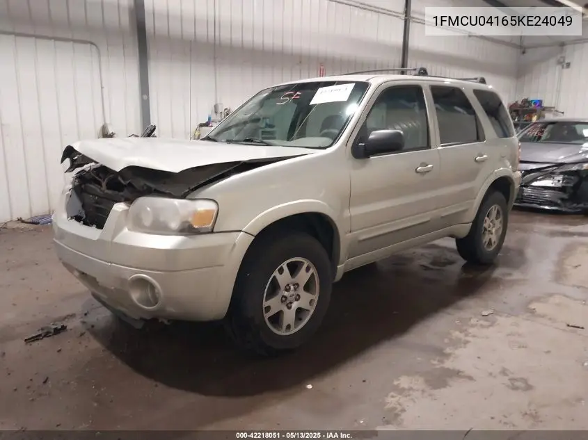 2005 Ford Escape Limited VIN: 1FMCU04165KE24049 Lot: 42218051