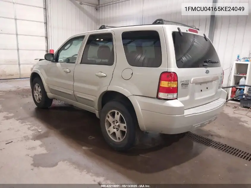 2005 Ford Escape Limited VIN: 1FMCU04165KE24049 Lot: 42218051