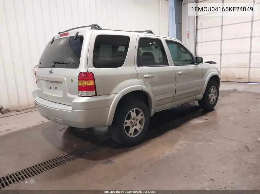 2005 Ford Escape Limited VIN: 1FMCU04165KE24049 Lot: 42218051