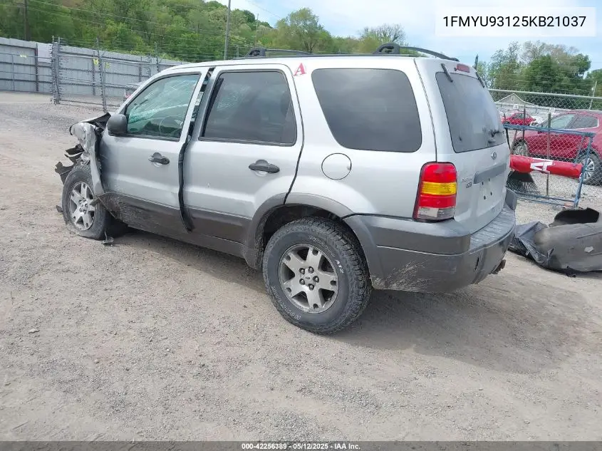 2005 Ford Escape Xlt VIN: 1FMYU93125KB21037 Lot: 42256389