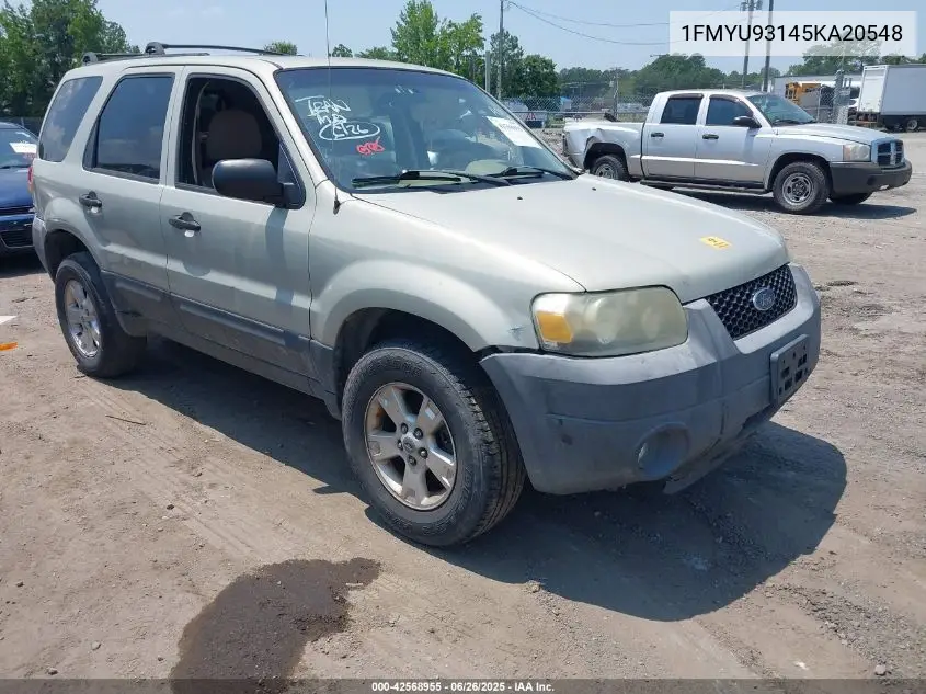 2005 Ford Escape Xlt VIN: 1FMYU93145KA20548 Lot: 42568955