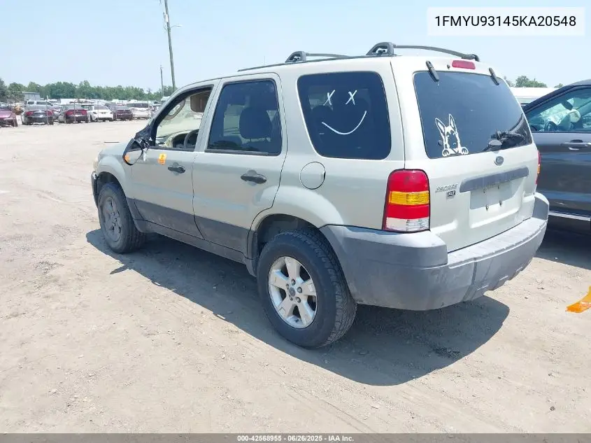 2005 Ford Escape Xlt VIN: 1FMYU93145KA20548 Lot: 42568955