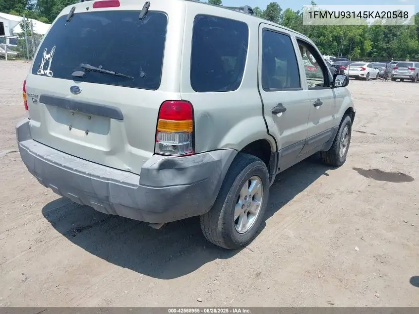 2005 Ford Escape Xlt VIN: 1FMYU93145KA20548 Lot: 42568955